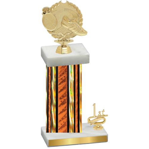 Accented Single Orange Glacier First Place Running Trophy