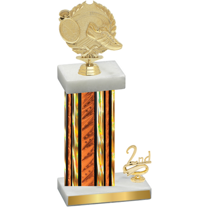 Accented Single Orange Glacier Second Place Running Trophy