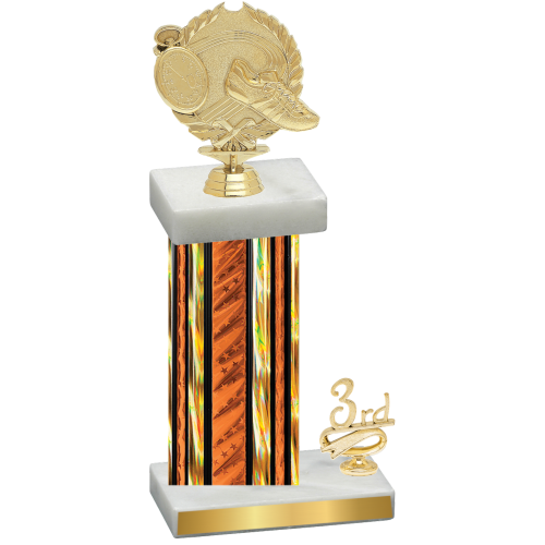 Accented Single Orange Glacier Third Place Running Trophy