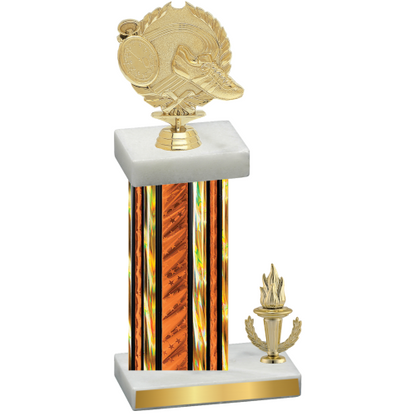 Accented Single Orange Glacier Victory Running Trophy