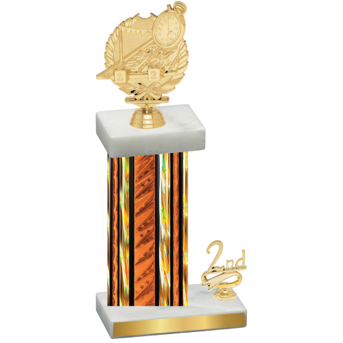 Accented Single Orange Glacier Second Place Swimming Trophy