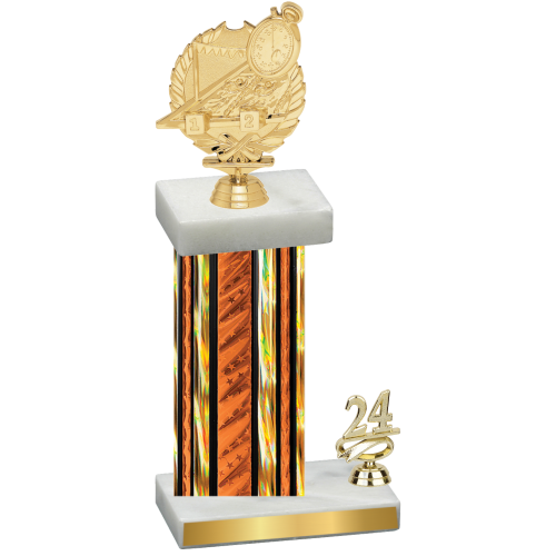 Accented Single Orange Glacier Year Swimming Trophy