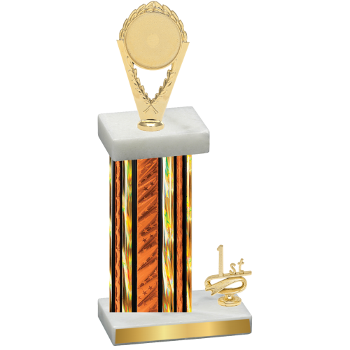 Accented Single Orange Glacier First Place Insert Trophy