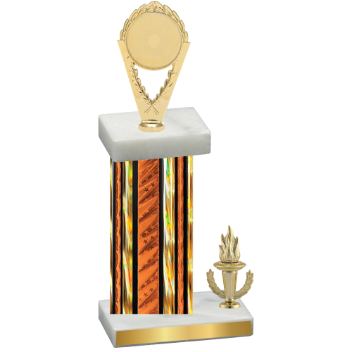 Accented Single Orange Glacier Victory Insert Trophy