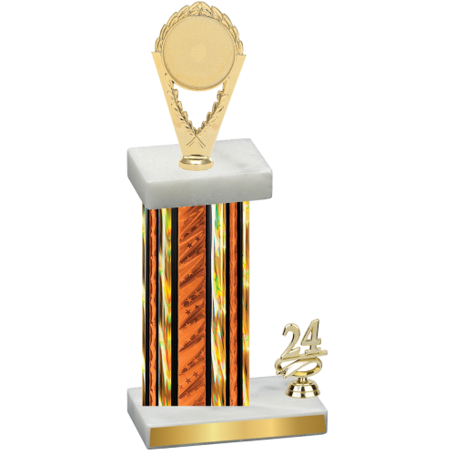 Accented Single Orange Glacier Year Insert Trophy