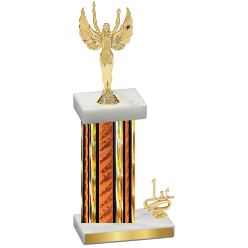 Accented Single Orange Glacier First Place Victory Trophy