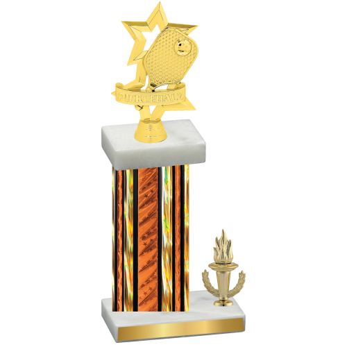 Accented Single Orange Glacier Victory Pickleball Trophy