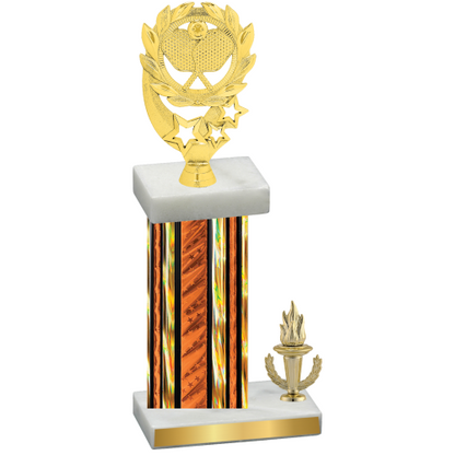 Accented Single Orange Glacier Victory Pickleball Trophy