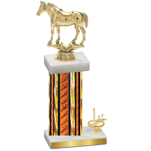 Accented Single Orange Glacier First Place Horses Trophy