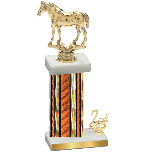 Accented Single Orange Glacier Second Place Horses Trophy