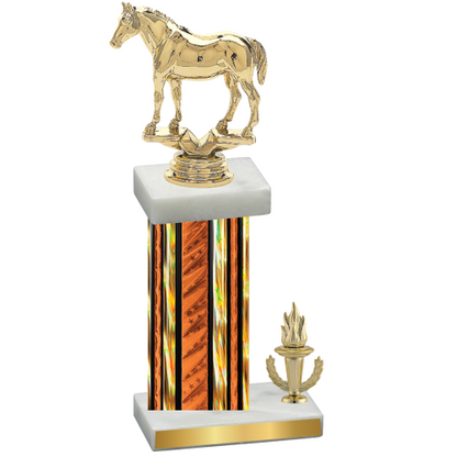 Accented Single Orange Glacier Victory Horses Trophy