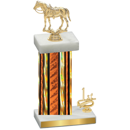 Accented Single Orange Glacier First Place Horses Trophy