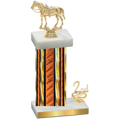 Accented Single Orange Glacier Second Place Horses Trophy