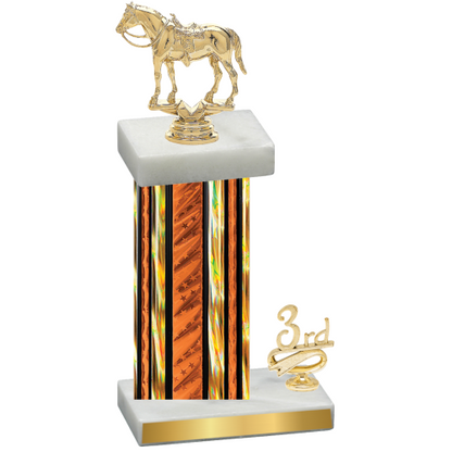 Accented Single Orange Glacier Third Place Horses Trophy