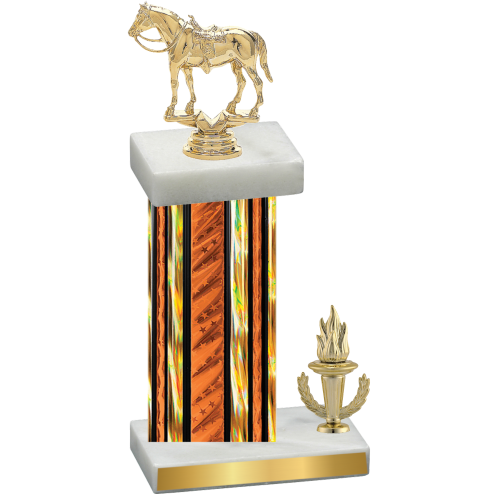 Accented Single Orange Glacier Victory Horses Trophy