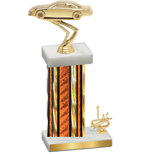 Accented Single Orange Glacier First Place Cars Trophy