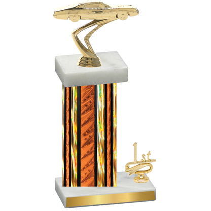 Accented Single Orange Glacier First Place Cars Trophy