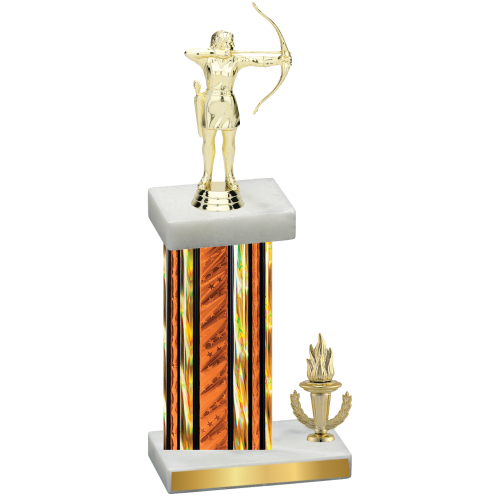 Accented Single Orange Glacier Victory Archery Trophy