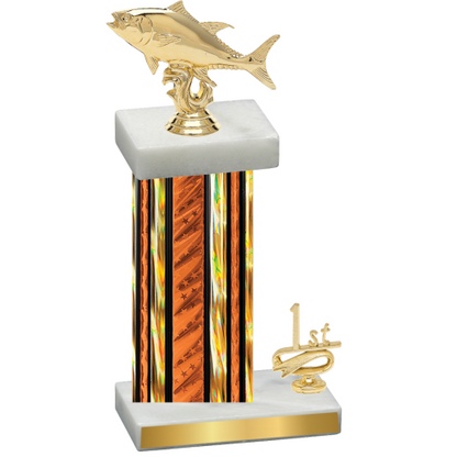 Accented Single Orange Glacier First Place Fishing Trophy