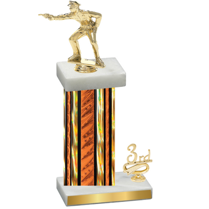 Accented Single Orange Glacier Third Place Shooter Trophy