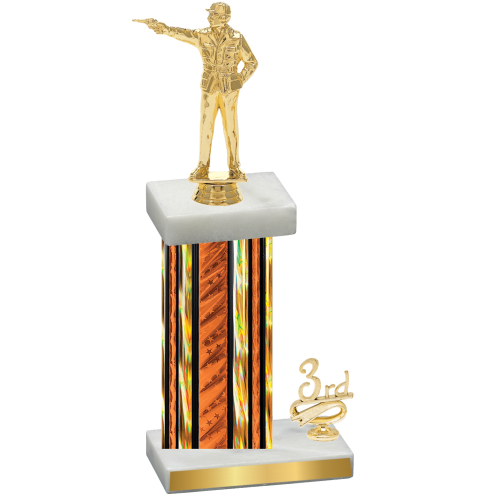 Accented Single Orange Glacier Third Place Shooter Trophy