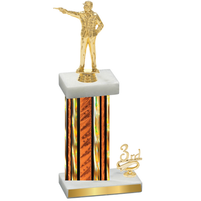 Accented Single Orange Glacier Third Place Shooter Trophy