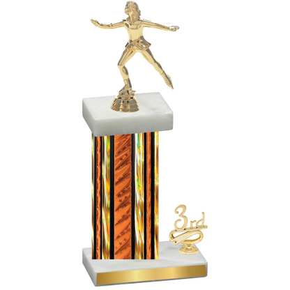 Accented Single Orange Glacier Third Place Skater Trophy