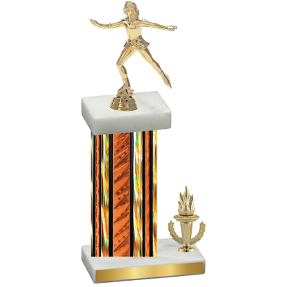 Accented Single Orange Glacier Victory Skater Trophy