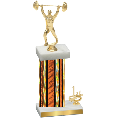 Accented Single Orange Glacier First Place Weights Trophy