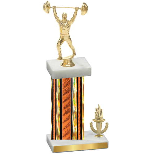 Accented Single Orange Glacier Victory Weights Trophy