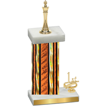 Accented Single Orange Glacier First Place Chess Trophy