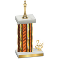Accented Single Orange Glacier Second Place Chess Trophy