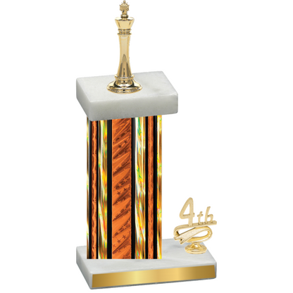 Accented Single Orange Glacier Fourth Place Chess Trophy