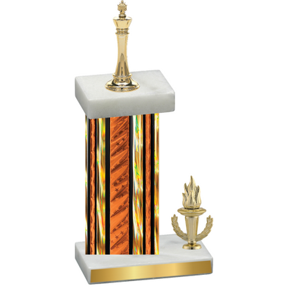 Accented Single Orange Glacier Victory Chess Trophy