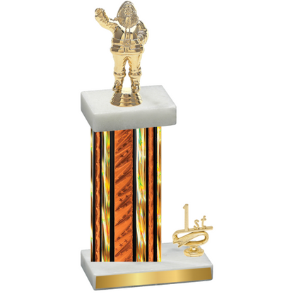 Accented Single Orange Glacier First Place Holiday Trophy