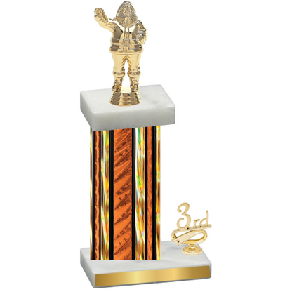 Accented Single Orange Glacier Third Place Holiday Trophy