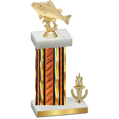 Accented Single Orange Glacier Victory Fishing Trophy