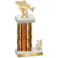 Accented Single Orange Glacier Year Fishing Trophy