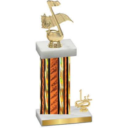 Accented Single Orange Glacier First Place Music Trophy