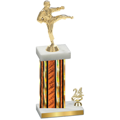 Accented Single Orange Glacier Year Karate Trophy