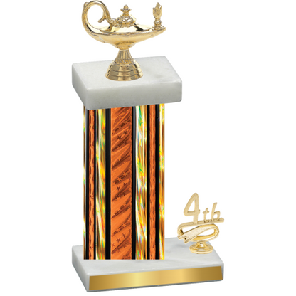 Accented Single Orange Glacier Fourth Place Academics Trophy