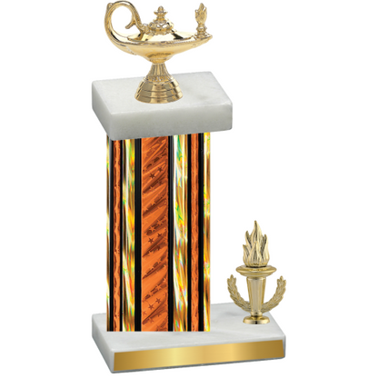 Accented Single Orange Glacier Victory Academics Trophy