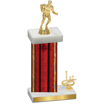 Accented Single Red Glacier First Place Rugby Trophy