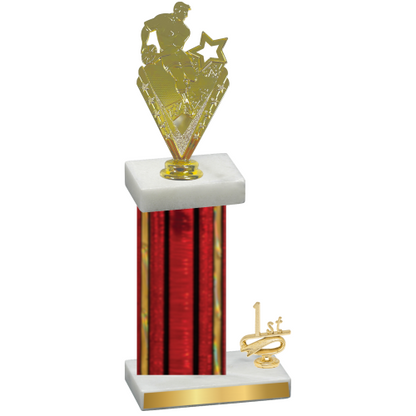 Accented Single Red Glacier First Place Rugby Trophy