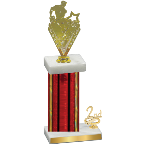 Accented Single Red Glacier Second Place Rugby Trophy