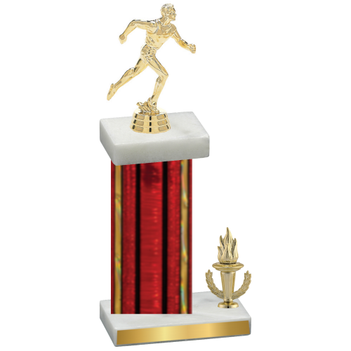 Accented Single Red Glacier Victory Running Trophy