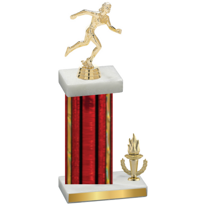 Accented Single Red Glacier Victory Running Trophy