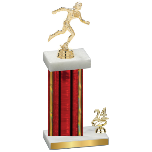 Accented Single Red Glacier Year Running Trophy