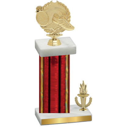 Accented Single Red Glacier Victory Running Trophy