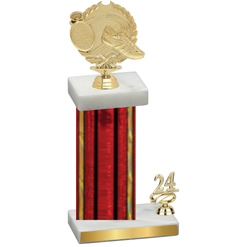 Accented Single Red Glacier Year Running Trophy